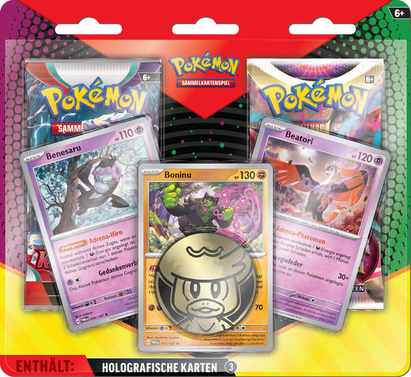 Pokémon 2-Pack Blister mit Boninu, Benesaru, Beatori (DE)