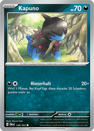 Pokémon Entwicklungen in Paldea Basis-Karten nach Wahl Nr. 128-170 (DE)