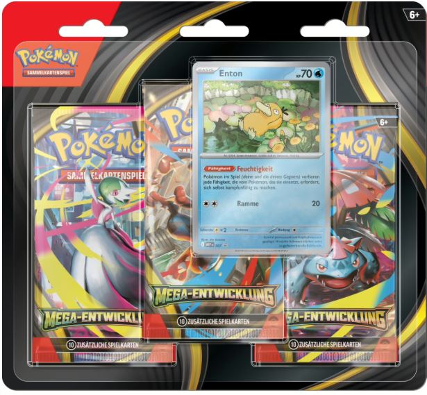 Pokémon Mega-Entwicklung 3-Pack Blister nach Wahl (DE)