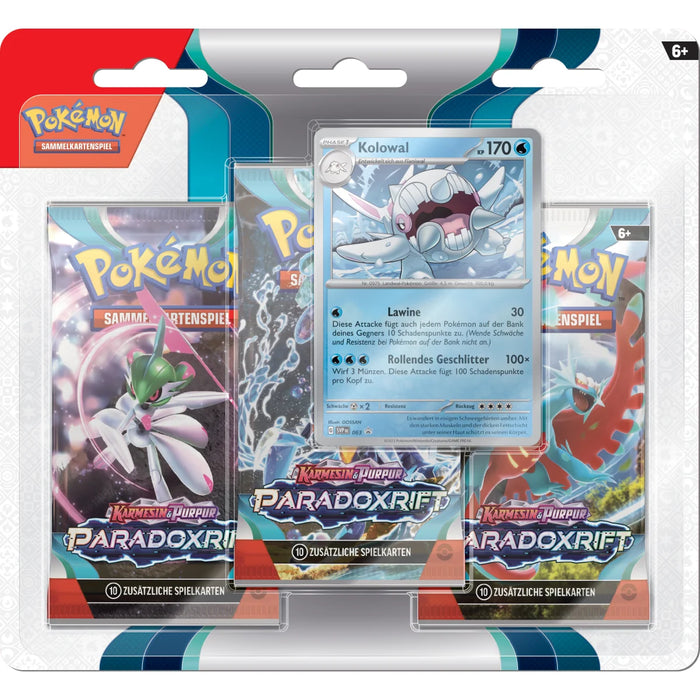 Pokémon Paradoxrift 3-Pack Blister Cryospino oder Kolowal (DE)