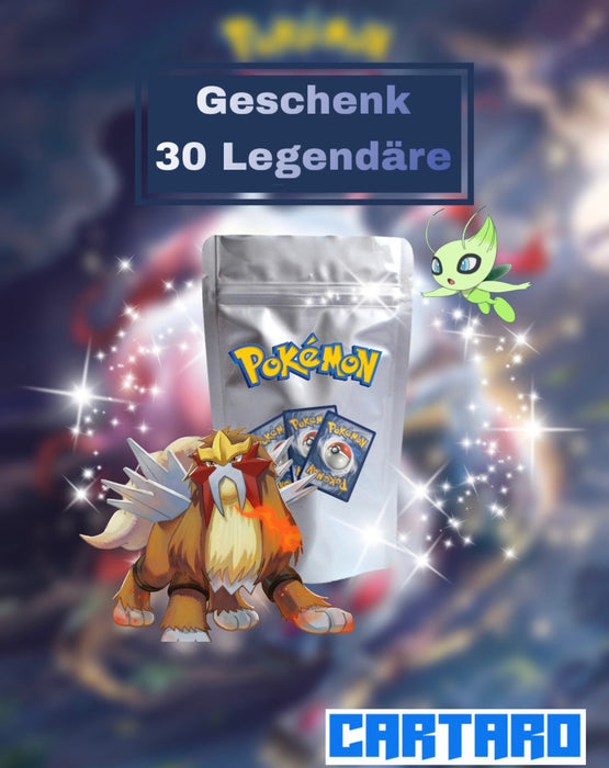 Pokémon Mystery Pack Geschenk 30 Legendäre Pokémon Karten