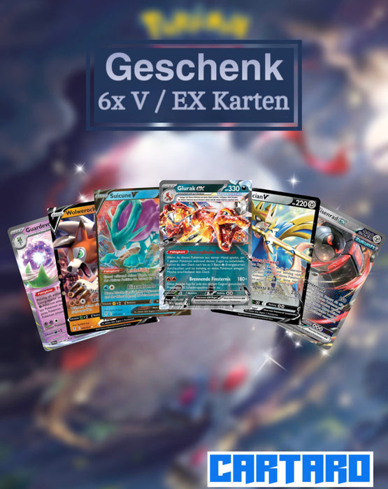 Pokémon Mystery Pack Geschenk 6x EX/V Karten