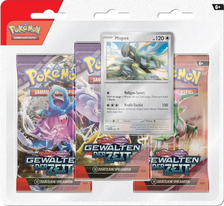 Pokémon Gewalten der Zeit 3-Pack Blister Mopex oder Pii (DE)