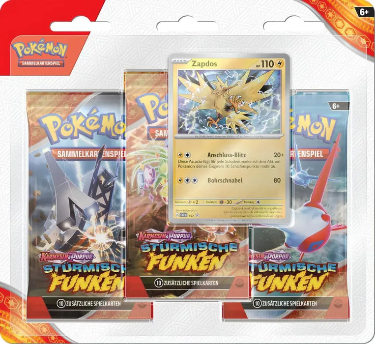 Pokémon Stürmische Funken 3-Pack Blister (DE)