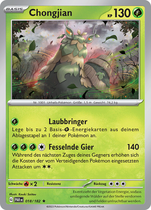 POKÉMON PARADOXRIFT EINZELKARTEN Reverse-Holo Nr. 001 -109 (DE)