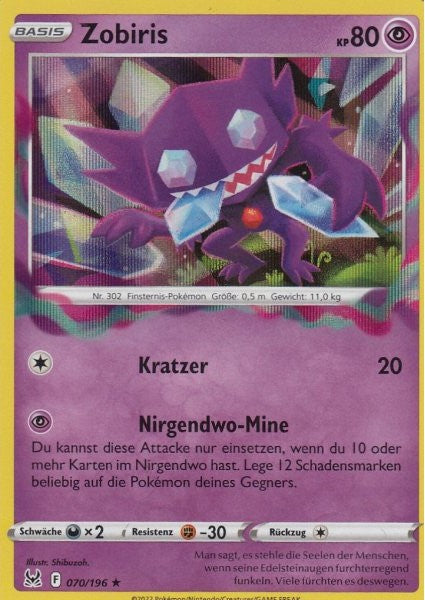 POKÉMON VERLORENER URSPRUNG HOLOGRAFISCHE KARTEN NACH WAHL (DE)