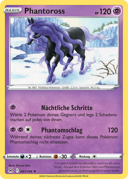 POKÉMON VERLORENER URSPRUNG HOLOGRAFISCHE KARTEN NACH WAHL (DE)
