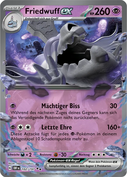 POKÉMON OBSIDIANFLAMMEN FULLART/EX KARTEN NACH AUSWAHL (DEUTSCH)