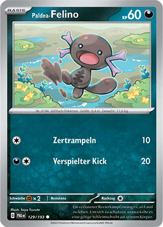 Pokémon Entwicklungen in Paldea Basis-Karten nach Wahl Nr. 128-170 (DE)