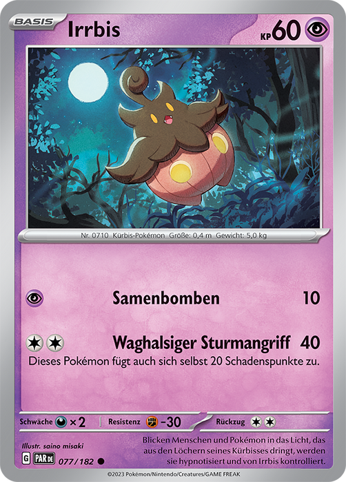 POKÉMON PARADOXRIFT EINZELKARTEN Reverse-Holo Nr. 001 -109 (DE)