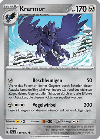 Pokémon Entwicklungen in Paldea Basis-Karten nach Wahl Nr. 128-170 (DE)