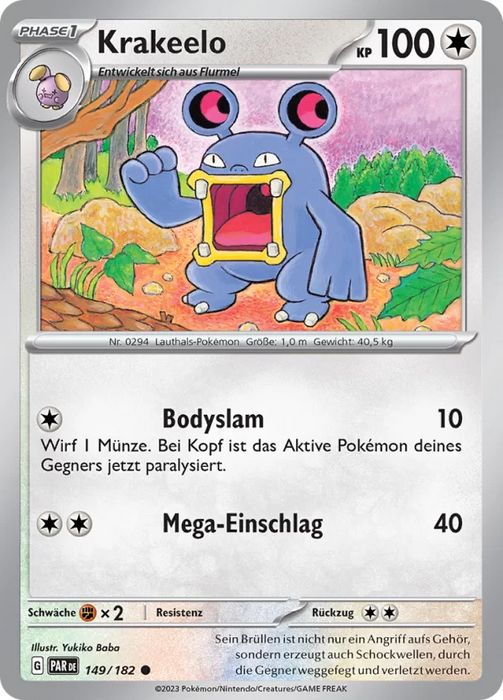 POKÉMON PARADOXRIFT EINZELKARTEN Reverse-Holo Nr. 001 -109 (DE)