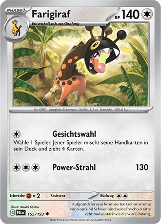 Pokémon Entwicklungen in Paldea Basis-Karten nach Wahl Nr. 128-170 (DE)