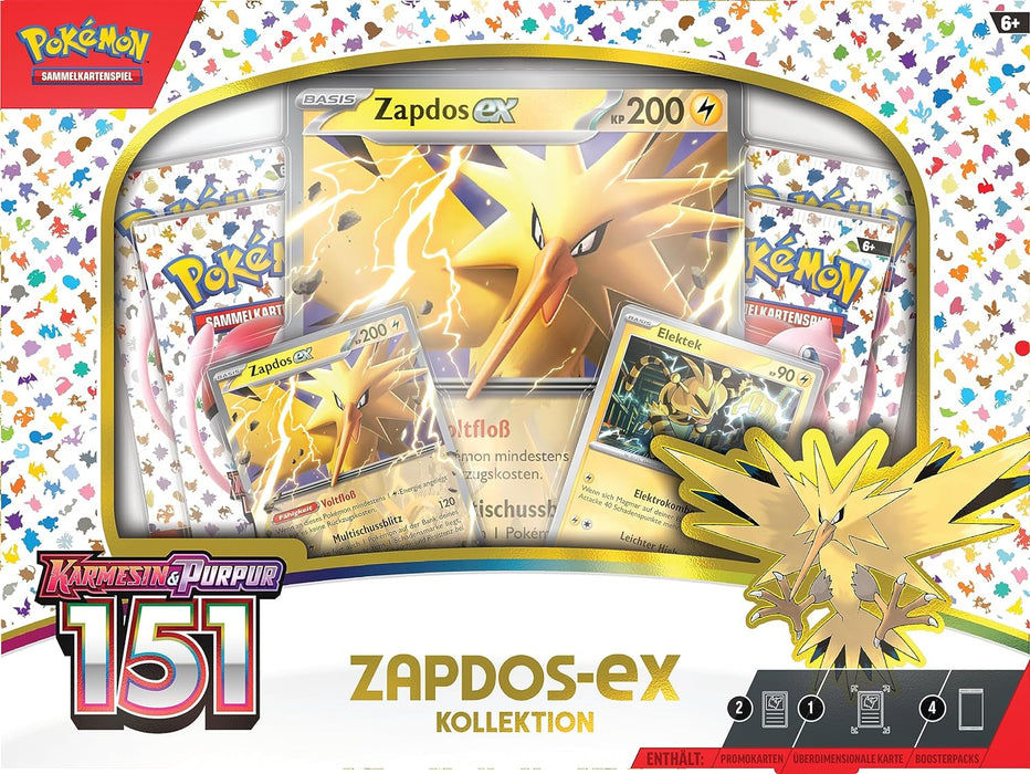 Pokémon Karmesin & Purpur 151 Zapdos‑ex Kollektion (DE)