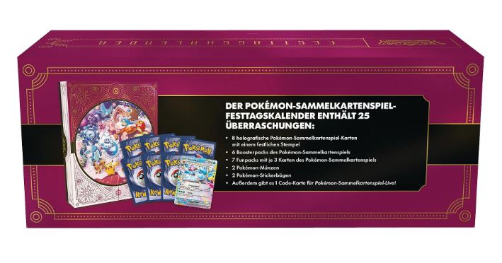 Pokémon Adventskalender Festtagskalender 2025 (DE)