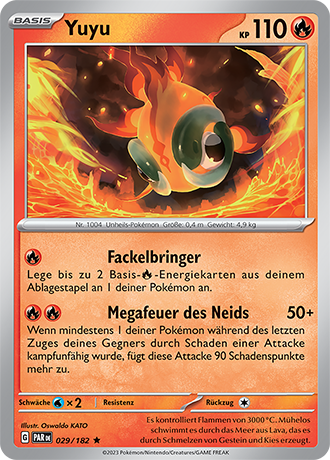 POKÉMON PARADOXRIFT EINZELKARTEN Reverse-Holo Nr. 001 -109 (DE)