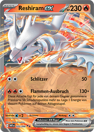 Pokémon Weisse Flammen Fullart/EX Karten nach Wahl (DE)