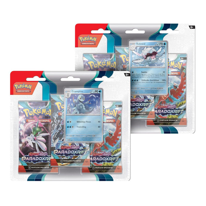 Pokémon Paradoxrift 3-Pack Blister Cryospino oder Kolowal (DE)