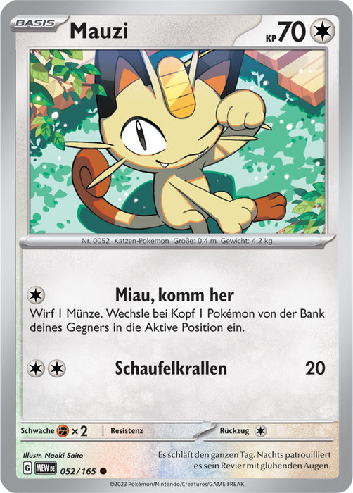 Pokémon 151 Kollektion Karten nach Auswahl Basis Nr. 001-108 (deutsch)