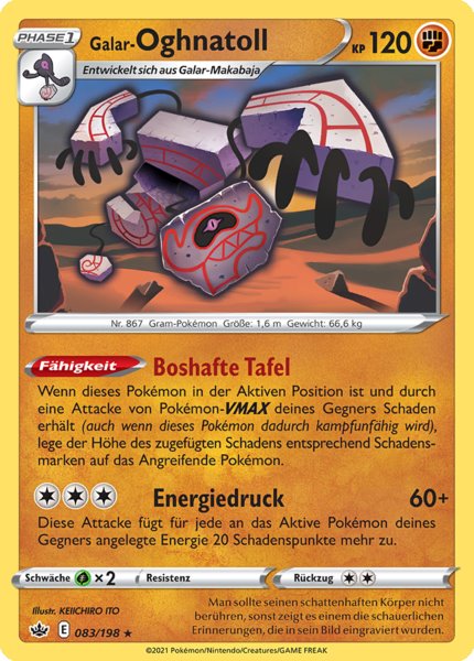 Pokémon Schaurige Herrschaft holografische Karten nach Wahl (DE)