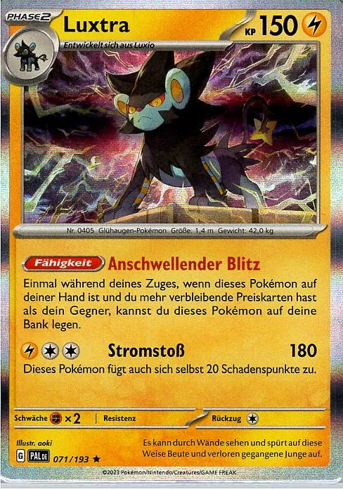Pokémon Entwicklungen in Paldea holografische Karten nach Wahl (DE)