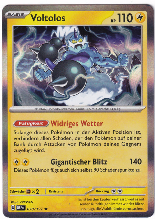 POKÉMON OBSIDIANFLAMMEN EINZELKARTEN Holografisch NACH WAHL (DE)